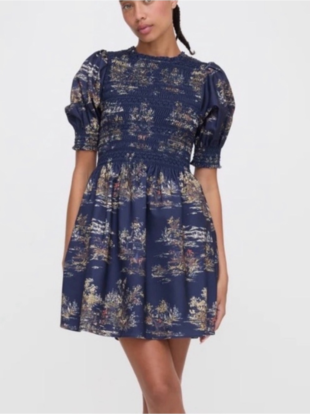 Hill House Vivi Nap Dress Equestrian Toile - Small